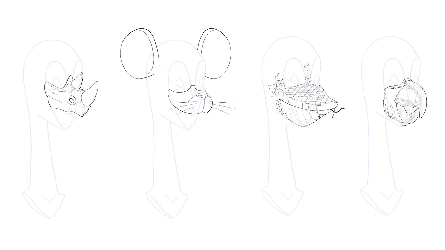 Animal masks concept